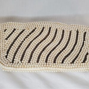 Vintage Ivory Beaded Clutch